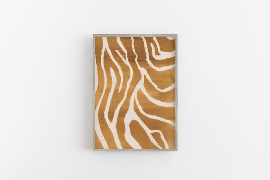 Bali collection sunbleached zebra print in tan giclée print