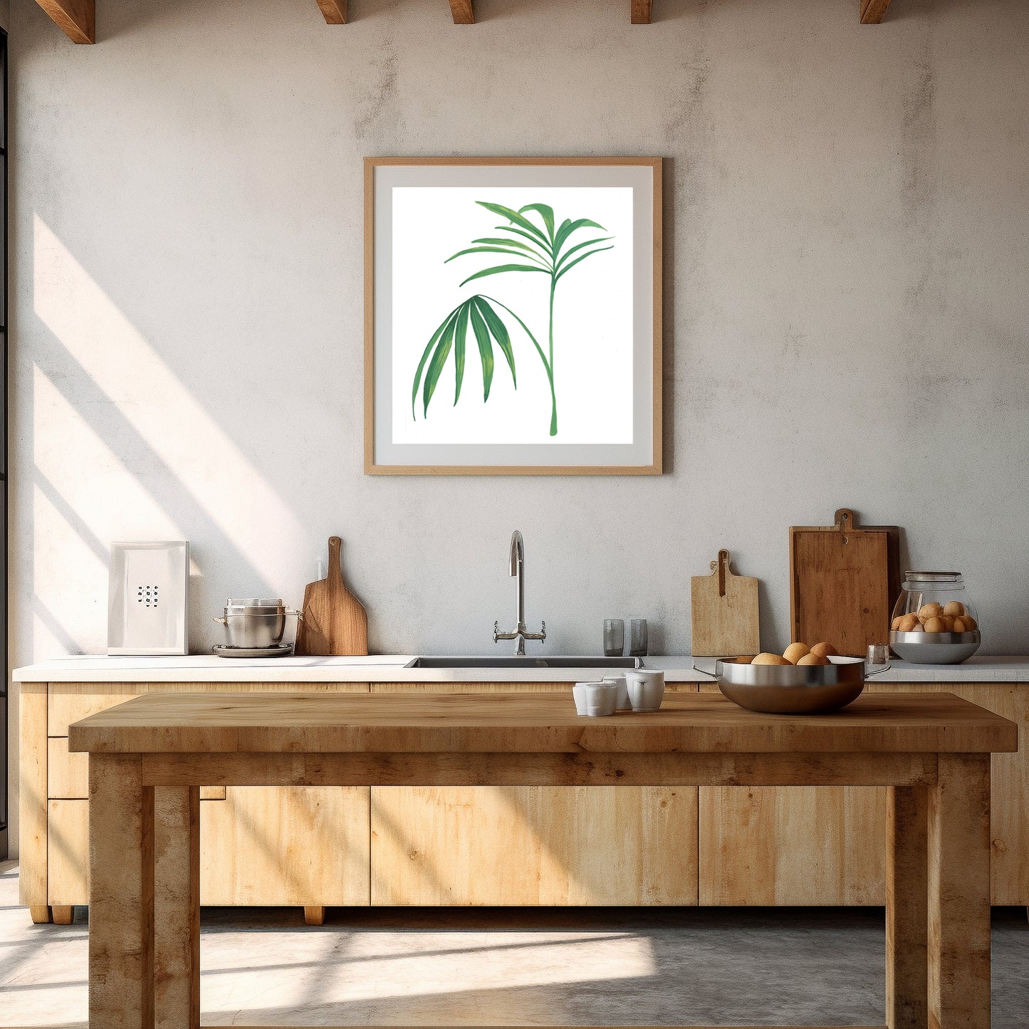 Bali collection botanical butterfly palm giclée print